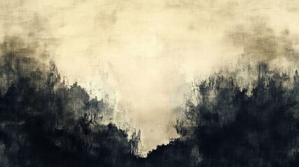 Fototapeta premium A vintage distressed raw textured monochrome abstract digital art pattern featuring a moody grunge halftone scanned paper backdrop with a faded gradient texture and sand noise overlay for creative