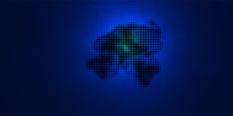 Abstract scene of futuristic cyber world, ski-fi grid, technology gloving surfacing, neon night scene, digital scene back ground