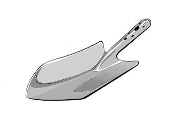Shovel illustration gardening farm green