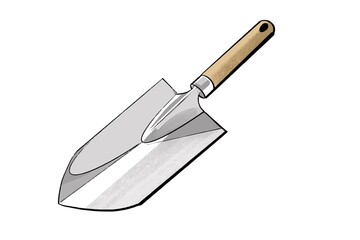 Shovel illustration gardening farm green