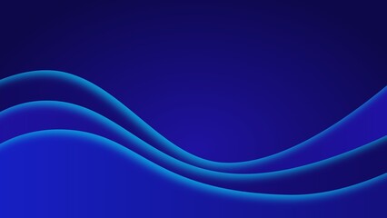 Blue 3d waves. Wavy background