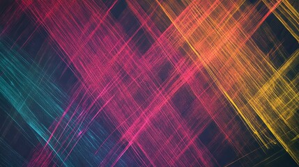 Abstract Colorful Intersecting Lines Pattern Design