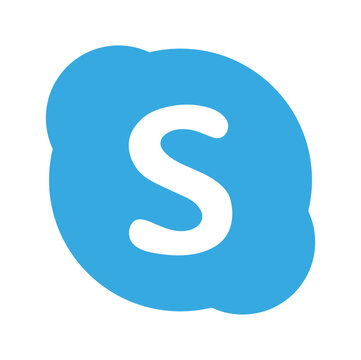 Skype icon vector, skyoe button, skype logo, business meeting concept.
