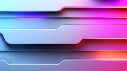 Abstract Neon Gradient Layers: Futuristic Digital Art