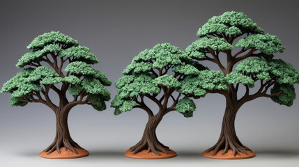 Fototapeta premium Detailed sculpture of trees representing ecology and nature conservation