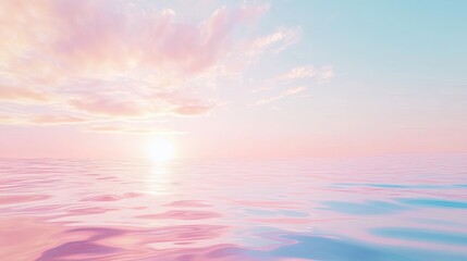 Obraz premium Minimalist white light waves gently rippling across a soft pastel background, creating a peaceful aesthetic.