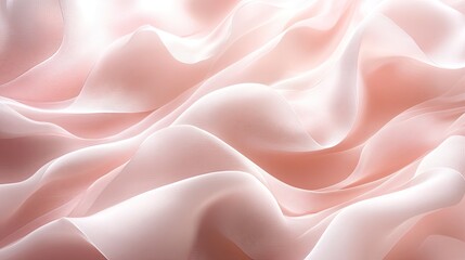 Obraz premium Soft dusty rose fabric waves with flowing curves, delicate highlights, and a feminine, romantic feel.