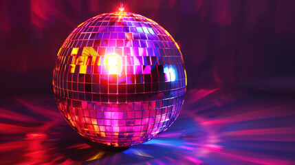 Obraz premium disco ball with lights