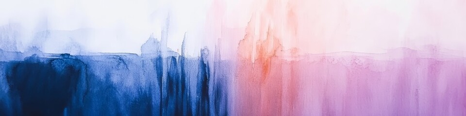 Abstract Watercolor Background, Pink, Purple, and Blue Lavender Wash, Ethereal and Dreamy Art