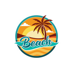 Fototapeta premium a beach logo design