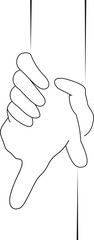 two guys are  given each other as a Helping hands vector file