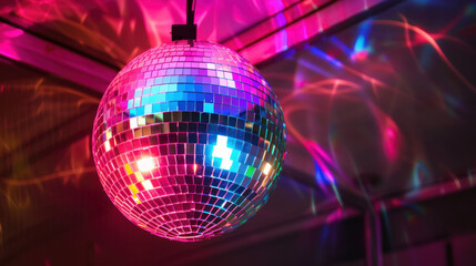 Obraz premium disco ball with lights