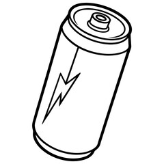 Modern Linear Energy Drink Can Concept