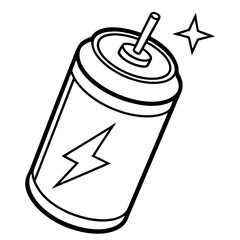 Modern Linear Energy Drink Can Concept