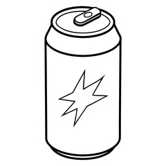 Modern Linear Energy Drink Can Concept