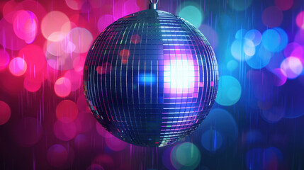 Obraz premium disco ball with lights