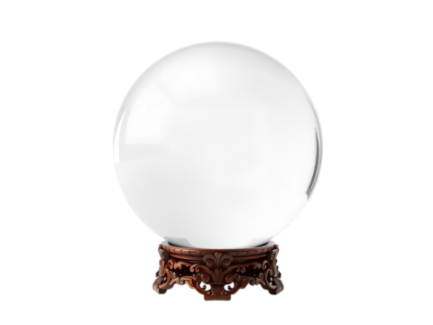 Signature Decorative Crystal Sphere: An Enchanting and Captivating Centerpiece Design isolated on transparent background 
