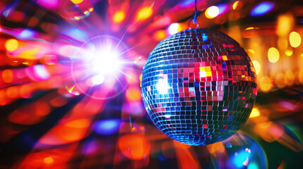 Obraz premium disco ball with lights
