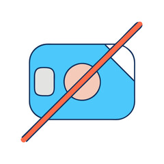 camera off icon, camera off vector illustration-simple illustration of camera off, perfect for camera off logos and icons