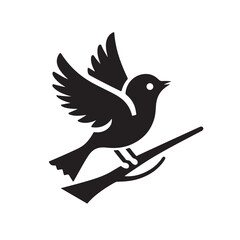 dove on a white background