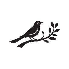 dove on a branch , vector illustration of a bird dove on a branch