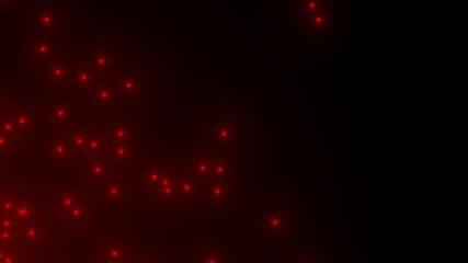 Red particles with neon light on black background. 4k animation. - Powered by Adobe