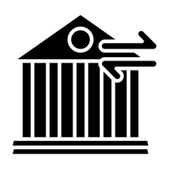 Bank Transfer glyph icon