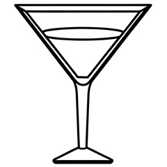 Modern Martini Glass Vector Art