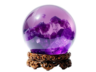 Majestic Amethyst Geode Orb: A Mesmerizing and Mystical Decorative Showpiece