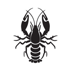 crayfish vector illustration isolated on white