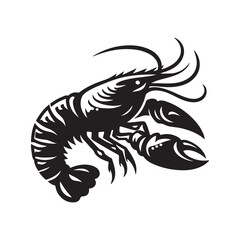 the crawfish icon silhouette vector style