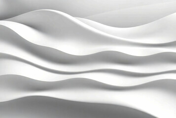 Abstract White Waves pattern Vector Background
