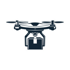 A drone delivers a package