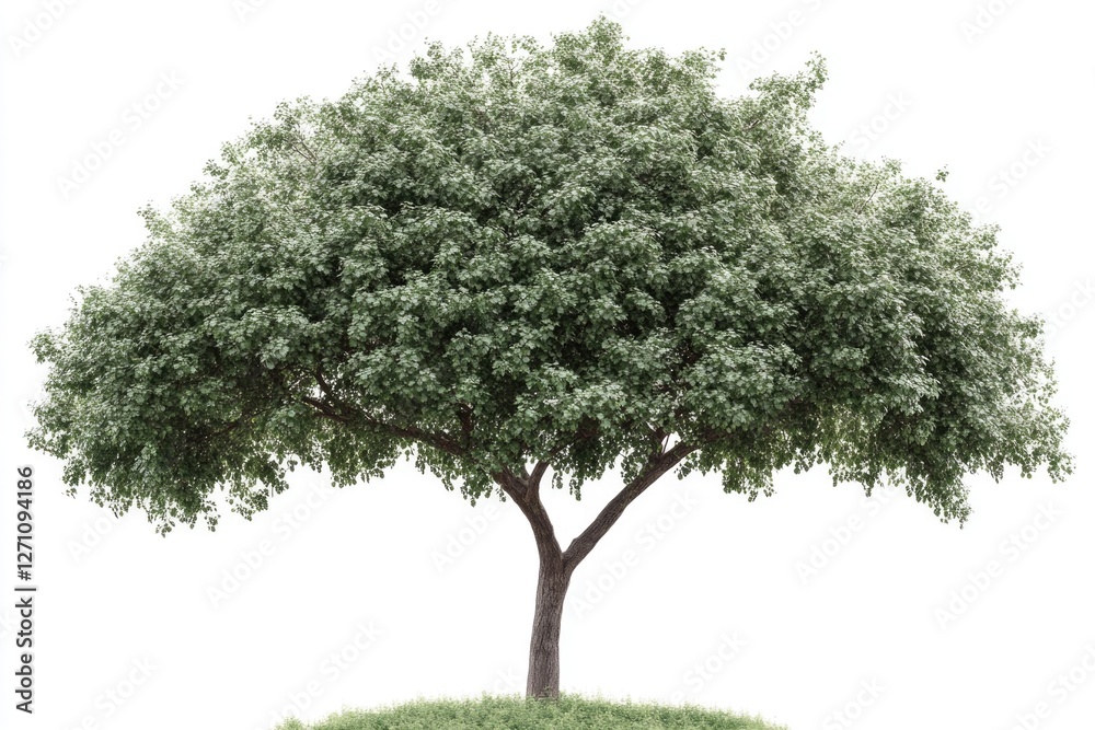 Poster a single tree stands tall on the crest of a grassy hill, surrounded by nature