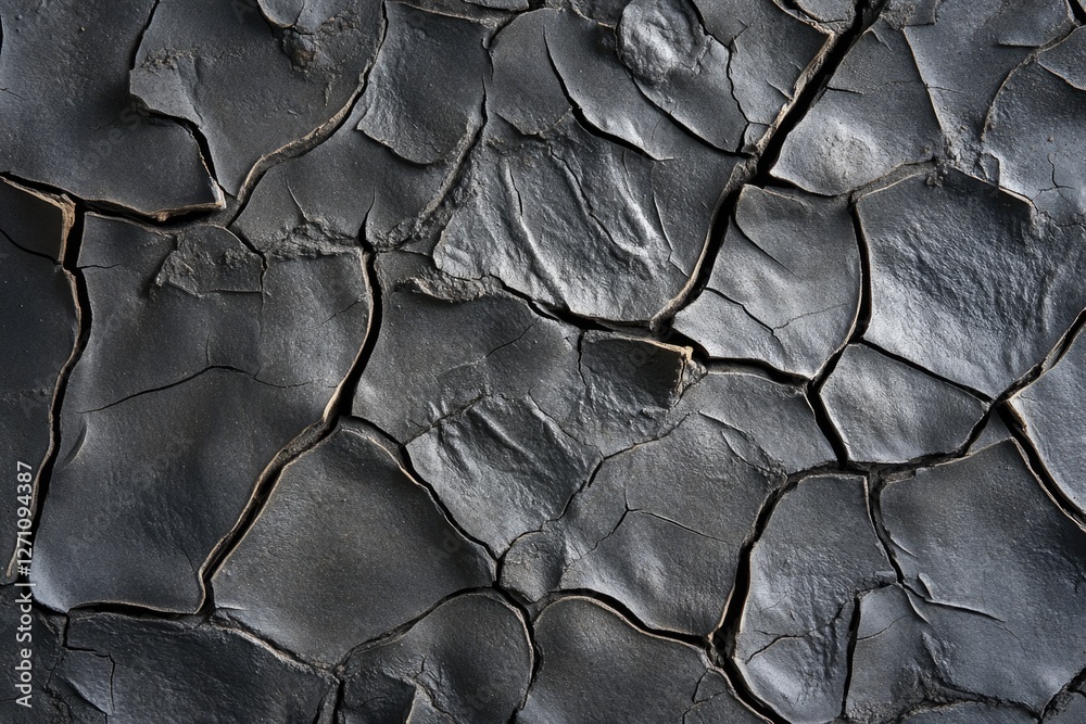 Poster a close-up shot of a cracked concrete surface with rough texture and worn-out appearance