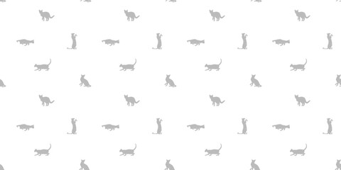 cat pattern background. cat silhouette pattern background. Seamless pattern with silhouettes of cats.