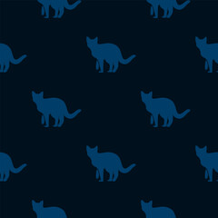 cat pattern background. cat silhouette pattern background. Seamless pattern with silhouettes of cats.