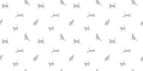 cat pattern background. cat silhouette pattern background. Seamless pattern with silhouettes of cats.