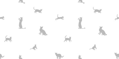 cat pattern background. cat silhouette pattern background. Seamless pattern with silhouettes of cats.