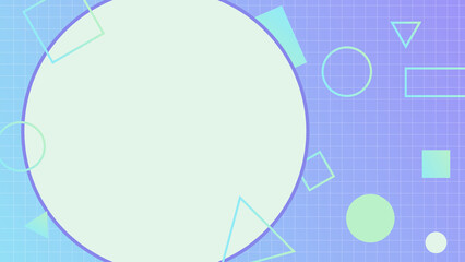 Obraz premium 背景 ポップ 三角 四角 丸【16:9素材シリーズ】