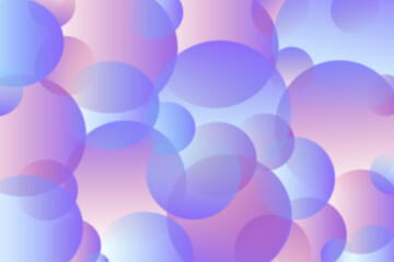 パープルとブルーの重なり合う円が幻想的な背景 | Dreamy Overlapping Purple and Blue Circles Background