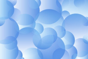 ブルーの重なり合う円が幻想的な背景 | Dreamy Overlapping Blue Circles Background