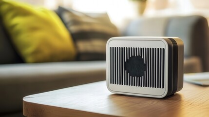 portable air purifier with a compact design, high-efficiency filters, and a quiet motor for clean air on the go.