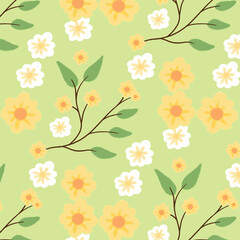 Pattern with simple pretty small flowers, little floral seamless texture background. Spring, summer romantic blossom flower garden seamless pattern.