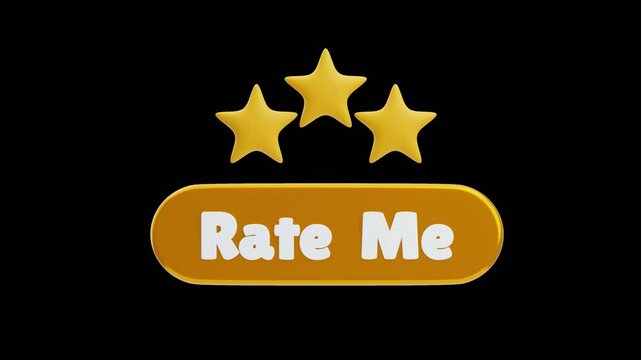 3D Animation of Rate Me Button