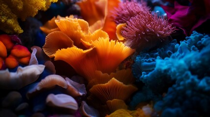 Vibrant Underwater Coral Reef: A Symphony of Colors