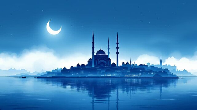 Serene Istanbul: A Cinematic Animation of the City's Magical Charm, Showcasing Breathtaking Architecture, Iconic Landmarks, and the Tranquil Bosphorus, Perfect for Travel, Tourism, and Cinematic      