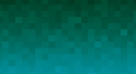 Fototapeta premium Abstract Teal Green Pixel Gradient Background Texture for Digital Design