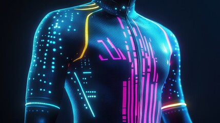 neon-infused design for men's cycling jerseys.