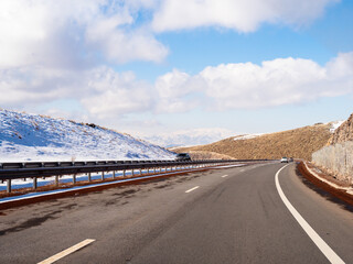 North-South highway in Aragatsotn Region, Armenia